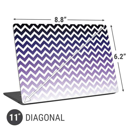 Chevron Purple Ombre Universal Laptop 11in (8.8 x 6.2in) Skin